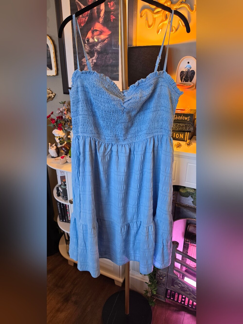 Light Blue Smocked Sundress